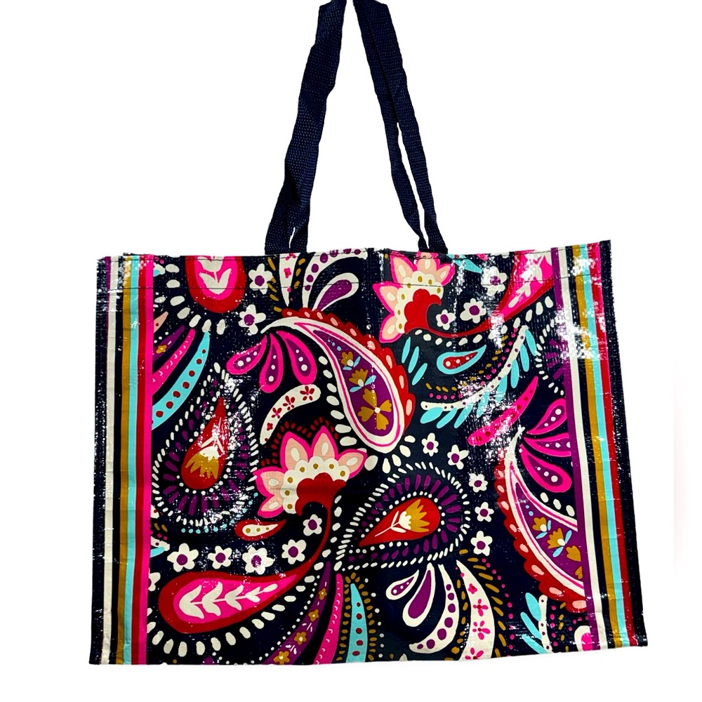 VERA BRADLEY Market Tote Large Durable Plastic Shopping Tote